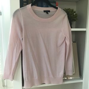 JCrew Pale pink crewneck sweater